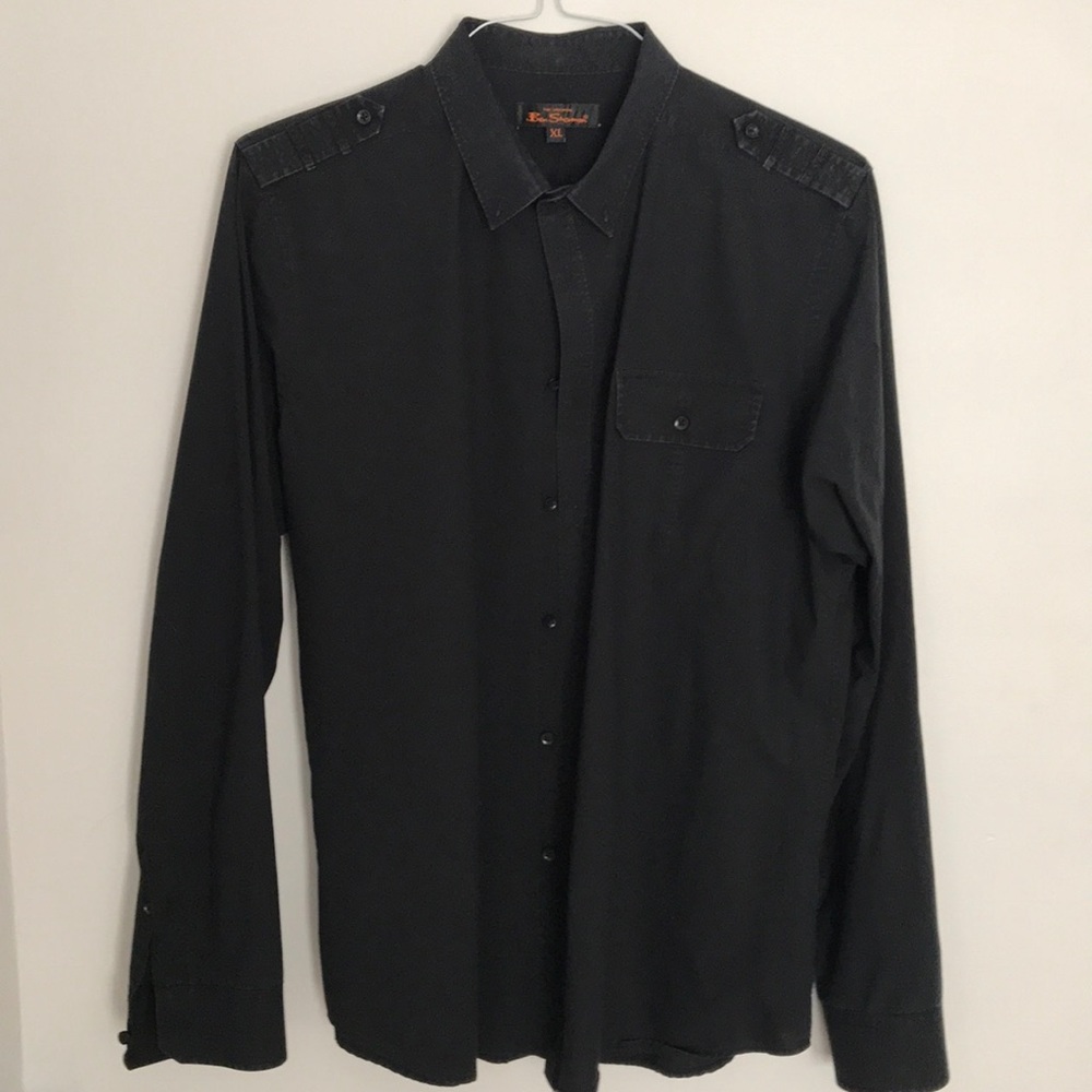Ben Sherman military shirt with matching tie.